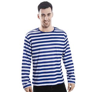 Camisola às riscas azuis e brancas, Adulto